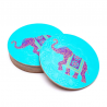 Sous-verres avec imprimé éléphant x6