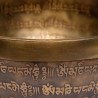 Bol chantant tibétain artisanal gravé en bronze 18cm