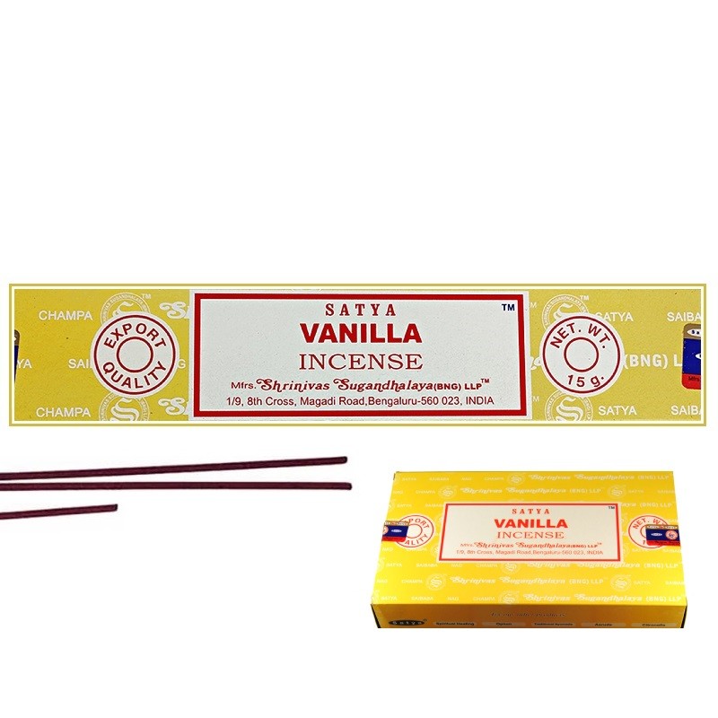 Satya Vanilla 15g - Bâtonnets d'encens naturels
