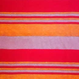 Plaid couvre lit rouge et orange grande taille 250x225cm en coton