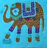 Housse de coussin artisanale éléphant en coton 40x40cm