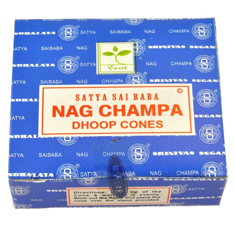 Satya Nag Champa - Cônes d'encens naturels x12