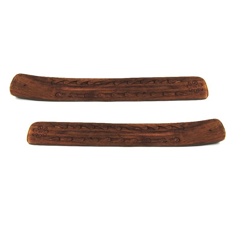 Porte encens gondole en bois de sheesham, longueur 25cm