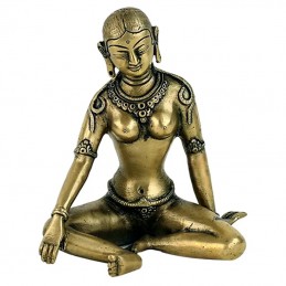 Statuette indienne Parvati en laiton